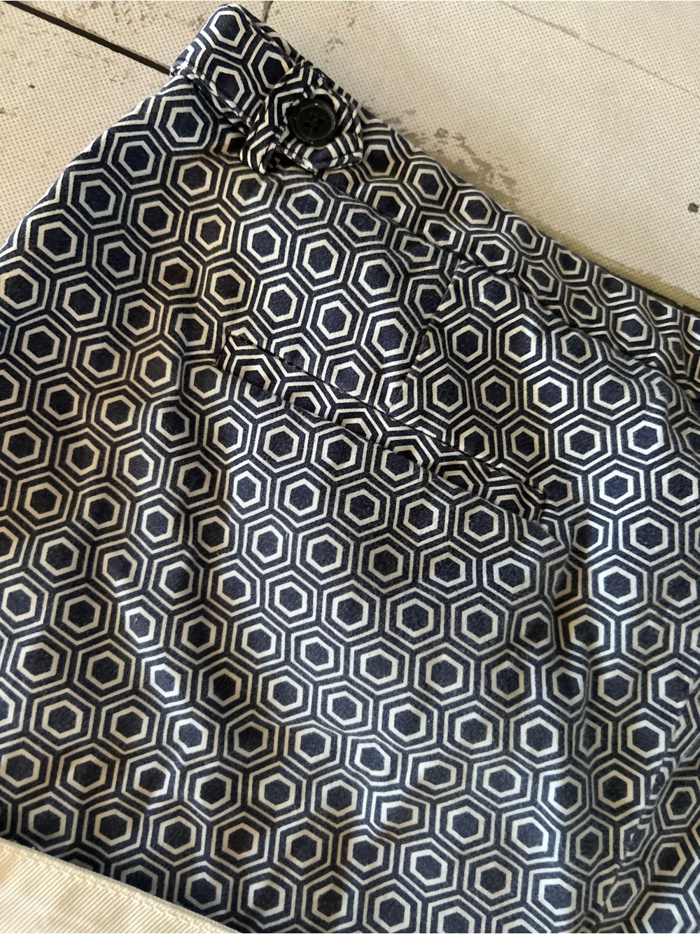 Two Women’s Blue Printed High Rise Shorts and a White/Cream Skort Bundle Sz 12 - Picture 12 of 12